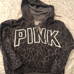Pink cropped hoodie